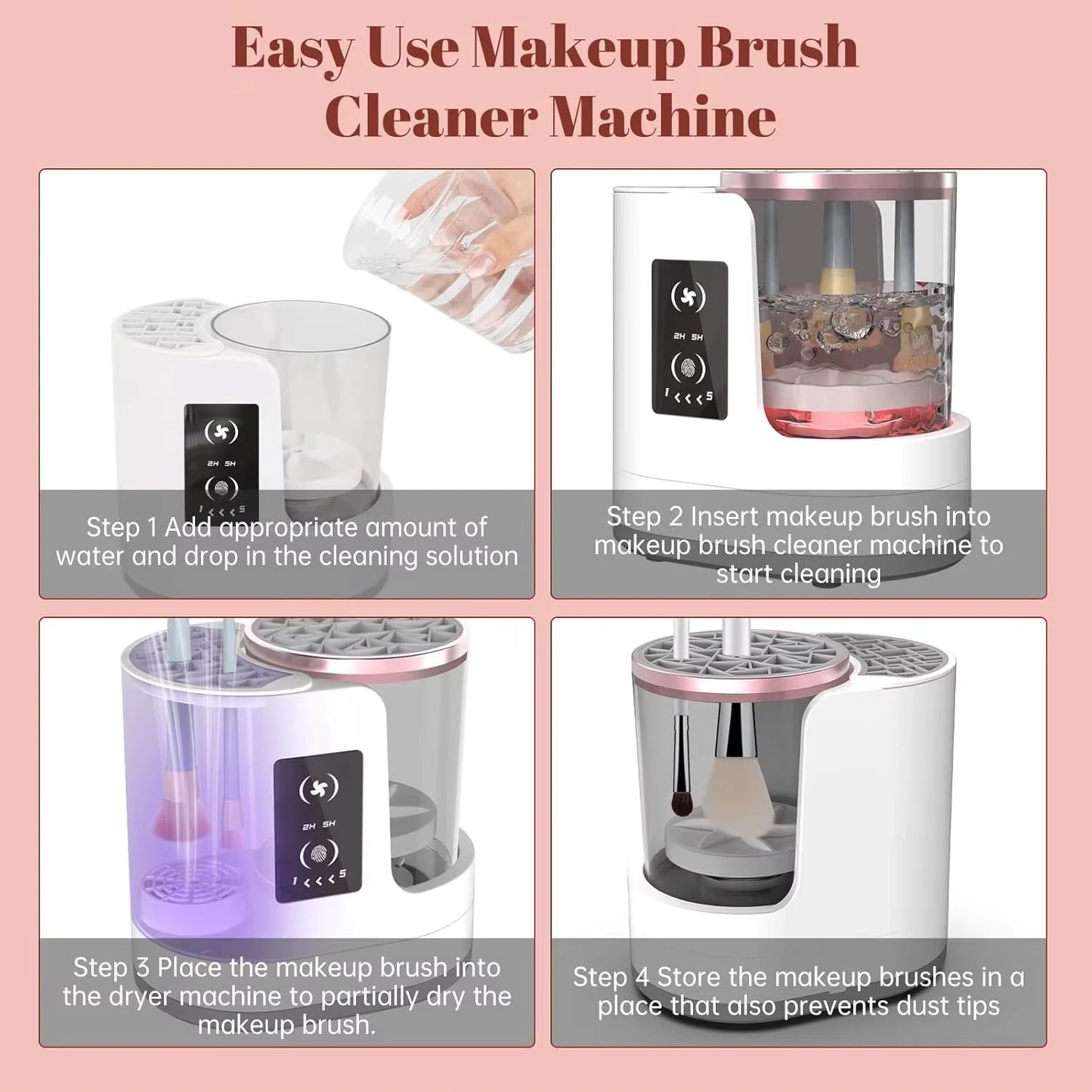 EcoBrush Wash Electric Makeup Brush Cleaner & Dryer