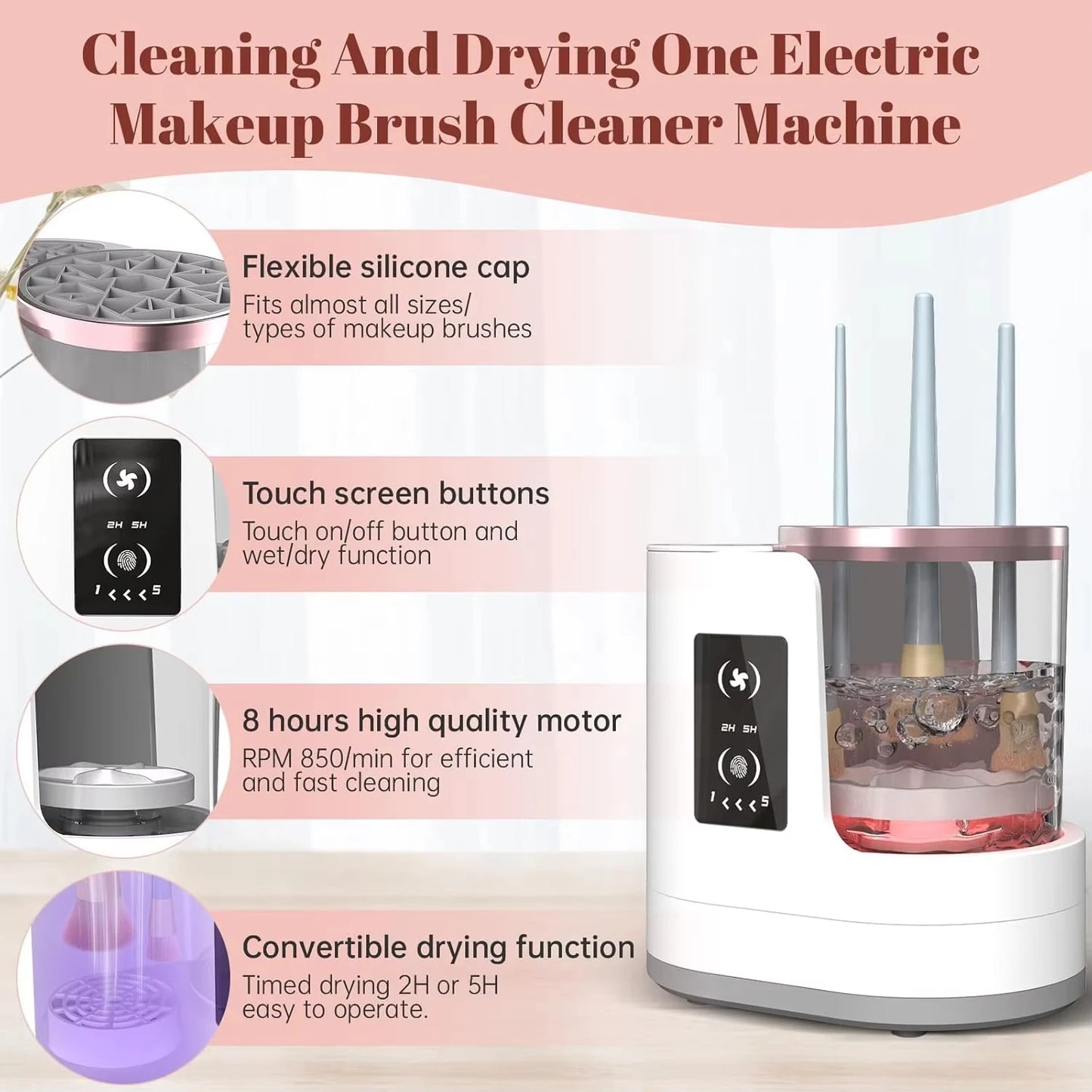 EcoBrush Wash Electric Makeup Brush Cleaner & Dryer